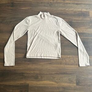 Zara women’s beige kick neck sweater